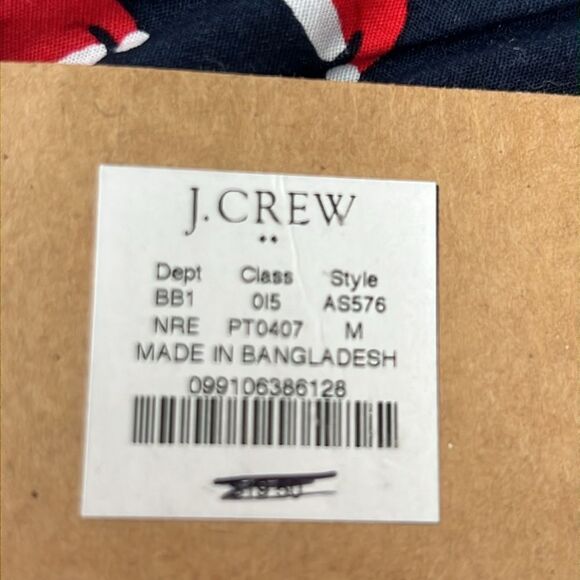 J. Crew Factory as576 Navy with santa hat print woven boxer shorts size M - Picture 5 of 5